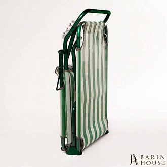 Купити                                            Розкладачка Діагональ (текстиль зелено-біла смуга) 187546
